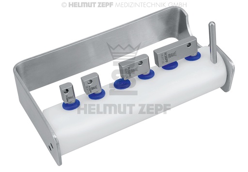 [0891700] JEU DE PORTE-DRAPEAUX POUR CONTRÔLER LE PARALLÈLISME DE FORAGES IMPLANTAIRES LARGEURS 5 MM / 7 MM / 13 MM / 20 MM