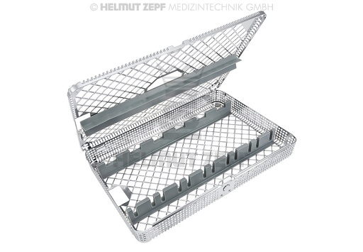 [8519503] PANIER DE LAVAGE AVEC COUVERCLE , 1/1 278X178X37MM, RÉPARTITION INDIVIDUELLE POUR 6 PCS XCSION OU EXLOG PINCES